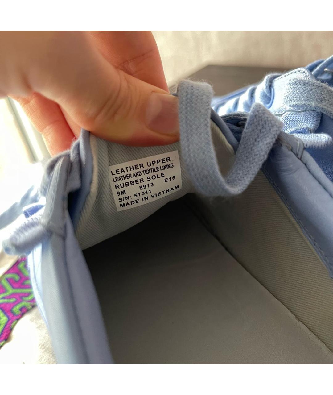 TORY BURCH Голубые кожаные кеды, фото 6