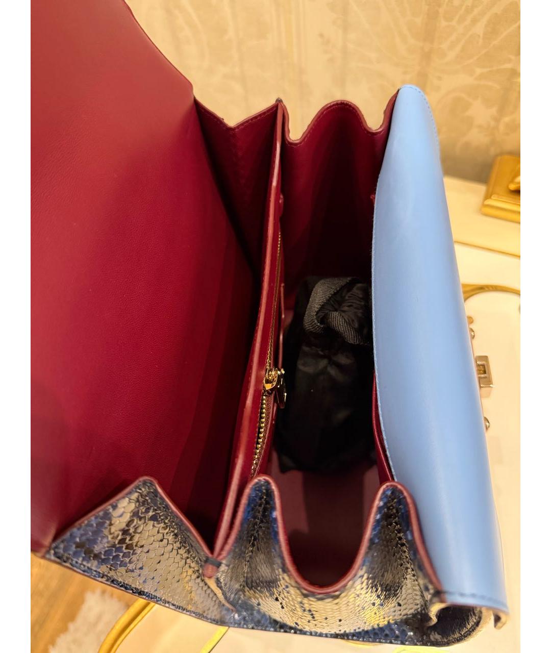 DOLCE&GABBANA Бежевая кожаная сумка с короткими ручками, фото 4