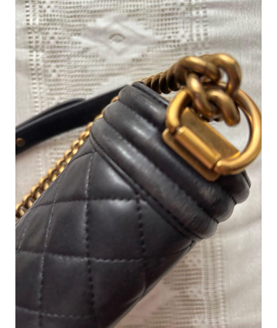 CHANEL Черная кожаная сумка через плечо, фото 5