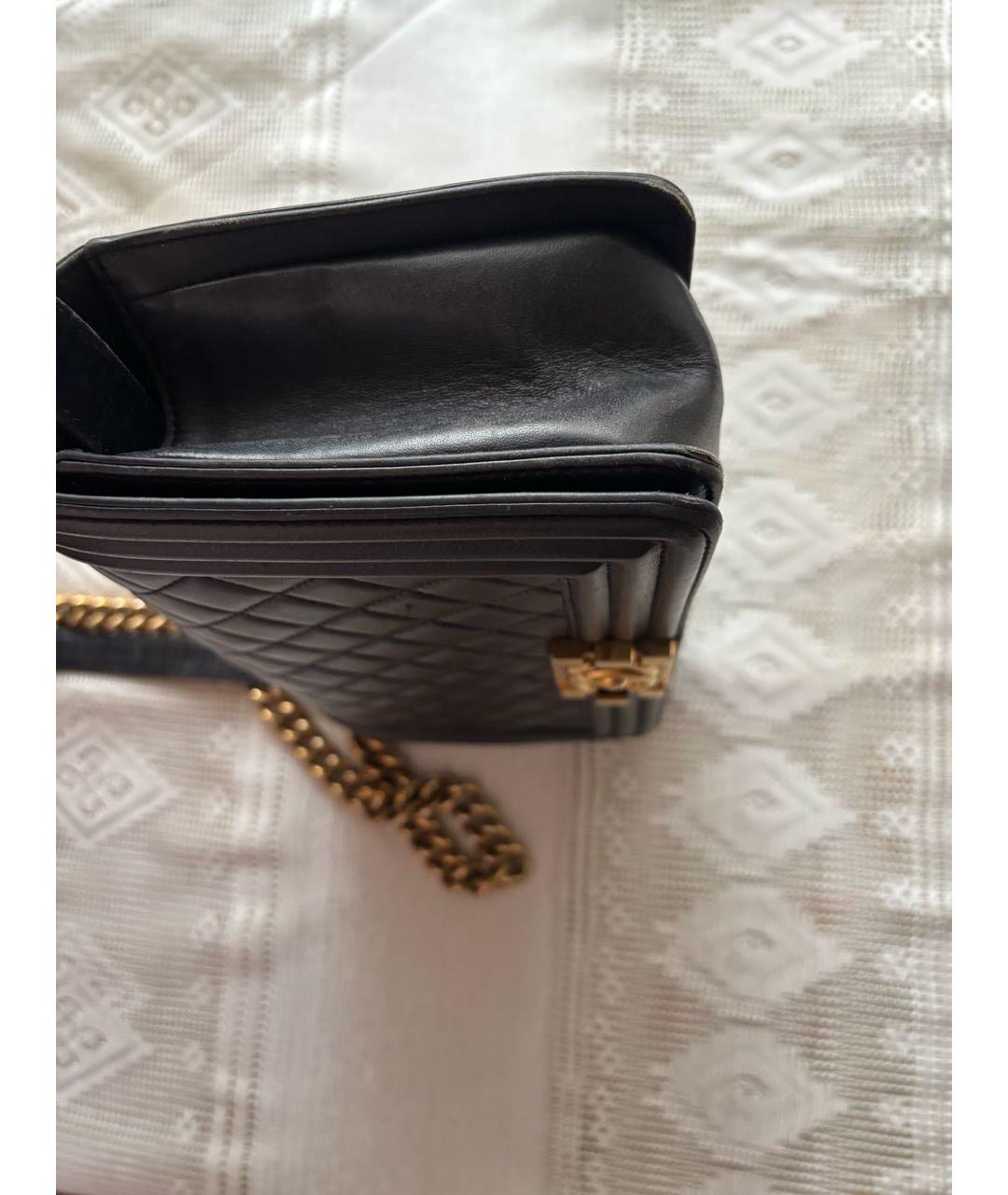 CHANEL Черная кожаная сумка через плечо, фото 6