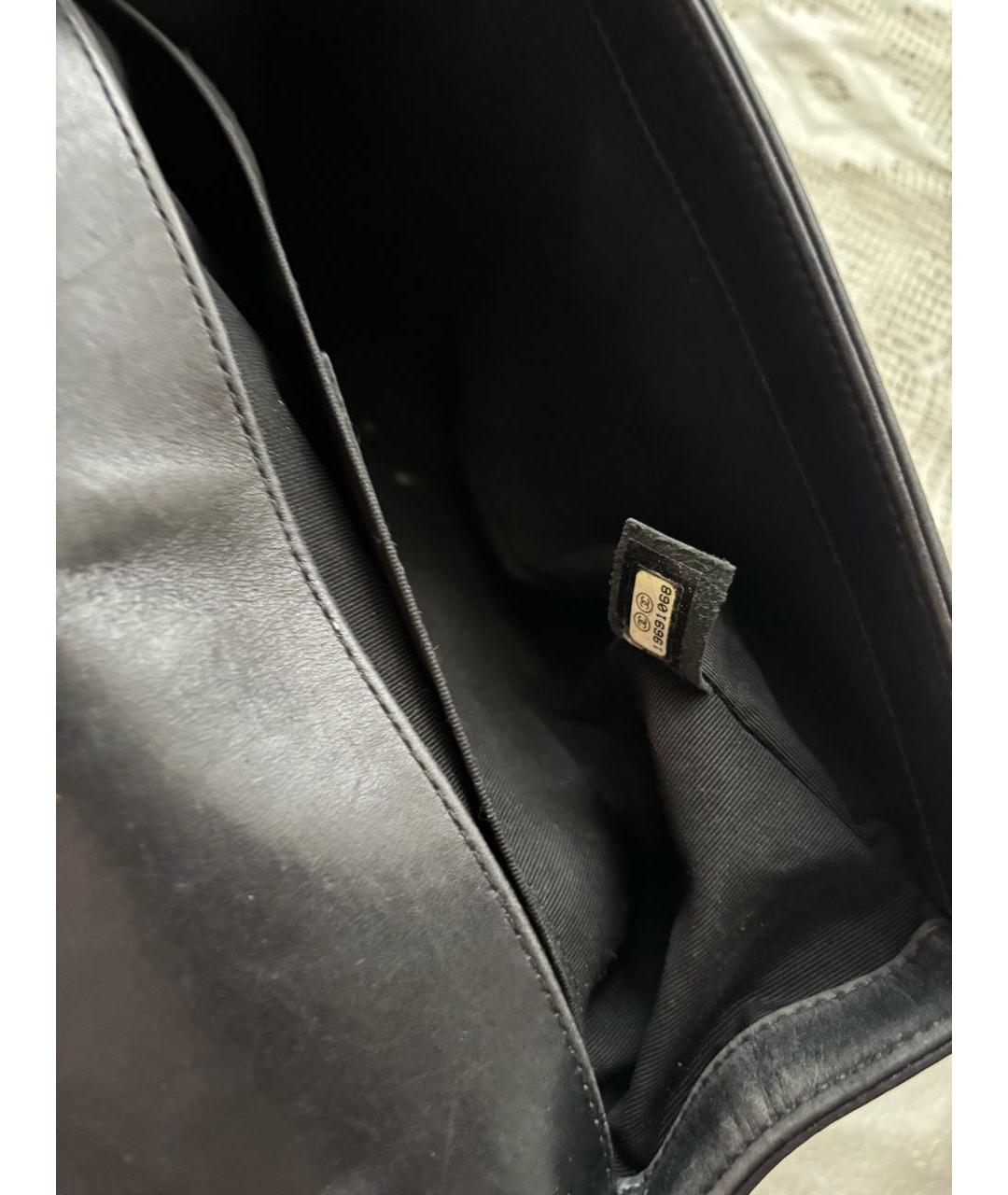 CHANEL Черная кожаная сумка через плечо, фото 4