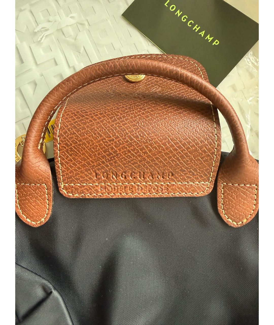 LONGCHAMP Черная сумка с короткими ручками, фото 7