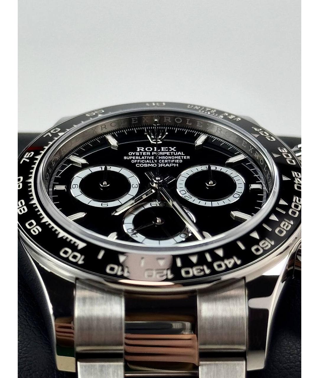 ROLEX Черные металлические часы, фото 2