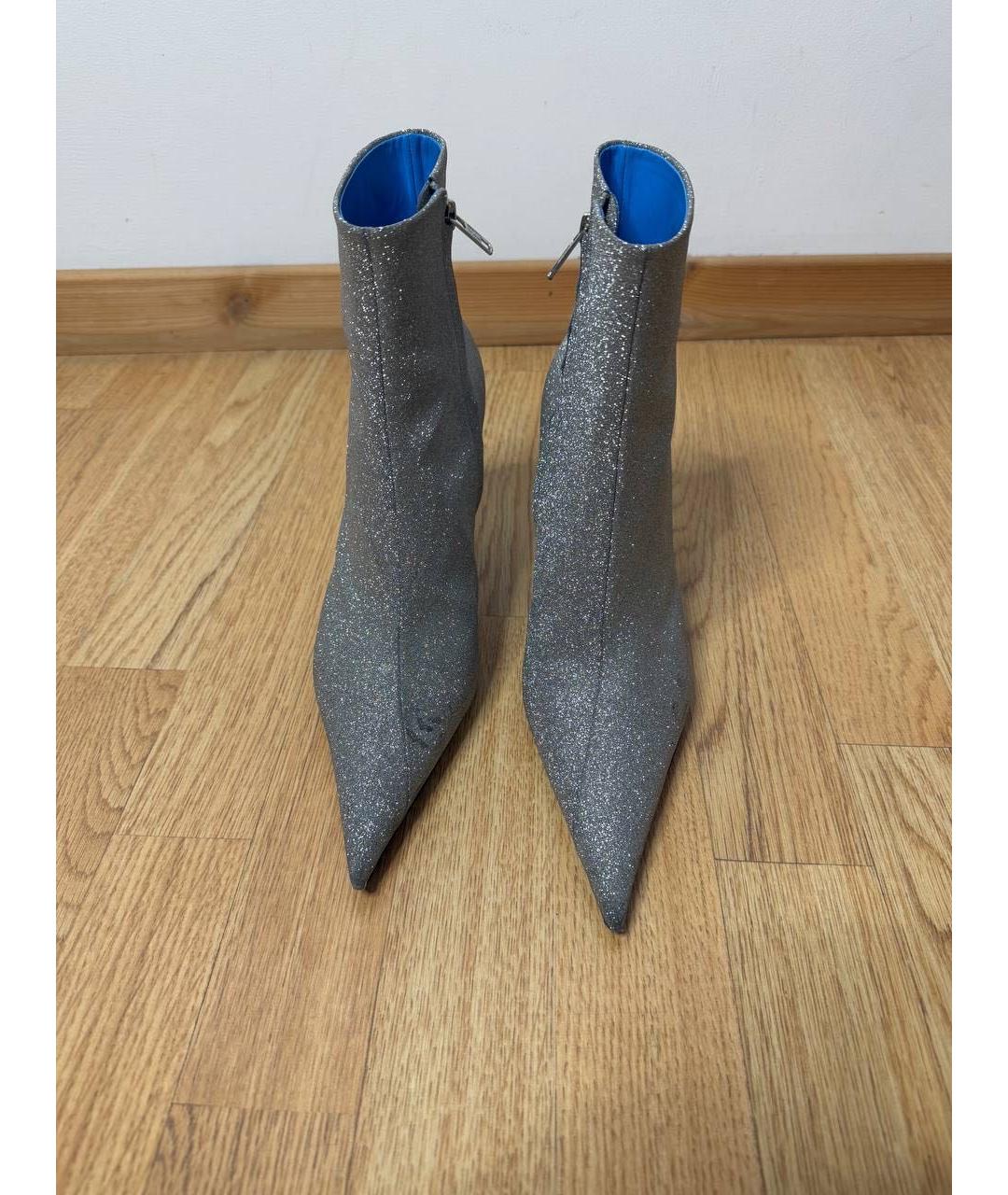 BALENCIAGA Серебряные ботильоны, фото 2