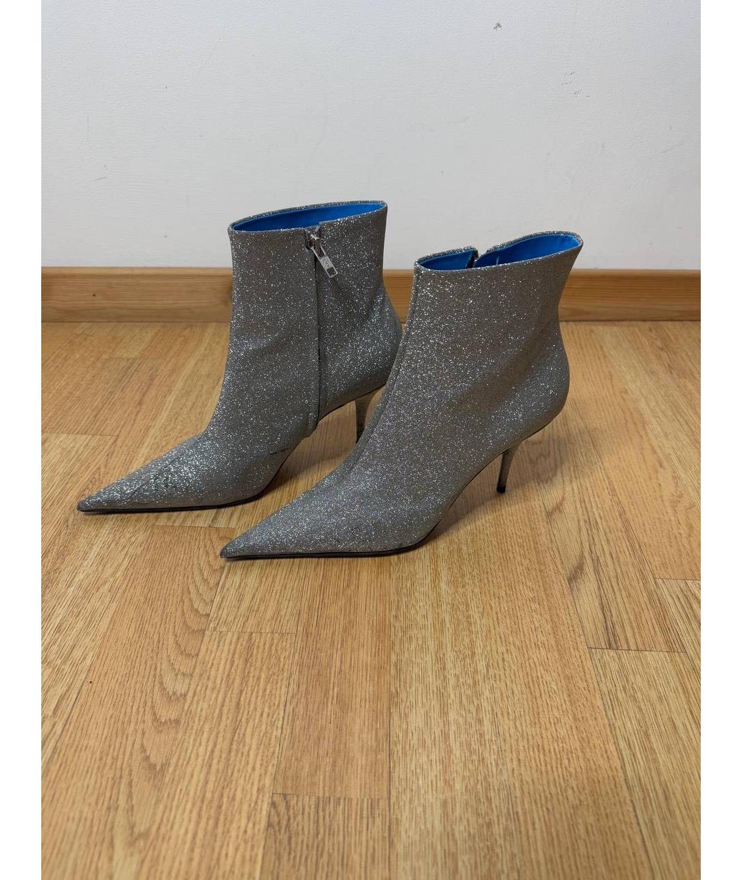 BALENCIAGA Серебряные ботильоны, фото 5