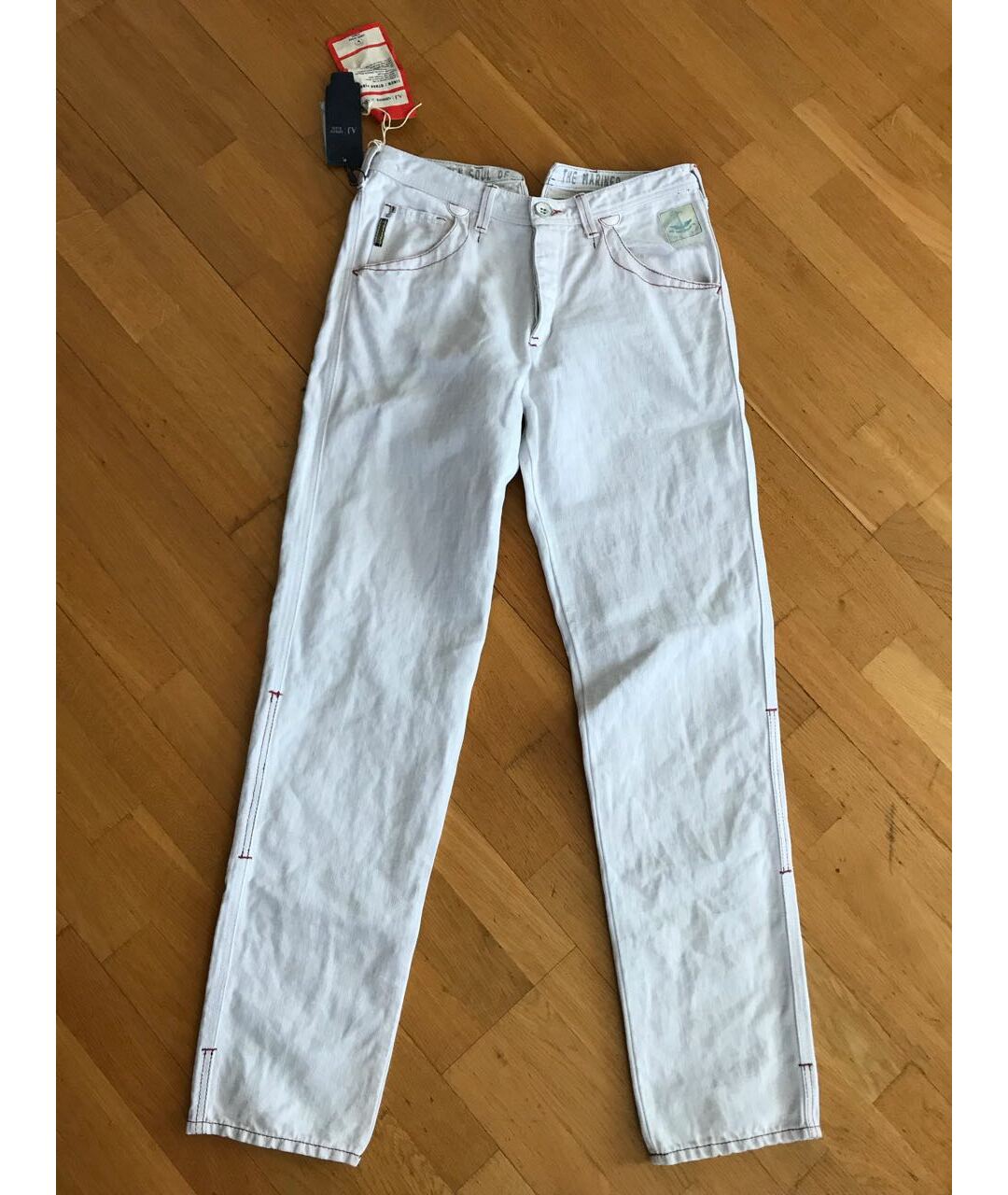 ARMANI JEANS Хлопко-леновые джинсы, фото 9