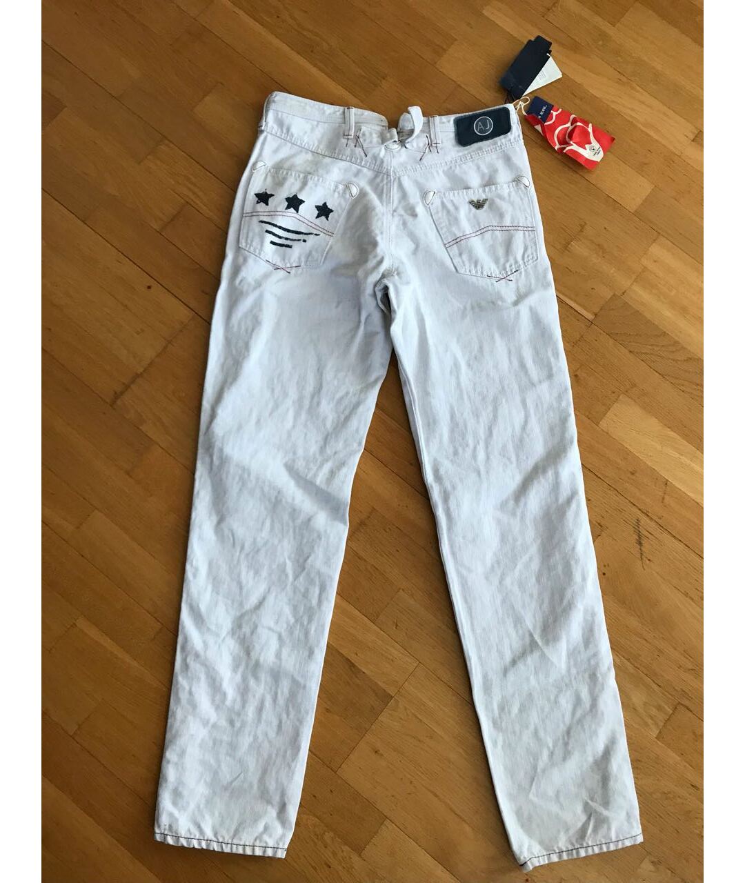 ARMANI JEANS Хлопко-леновые джинсы, фото 2