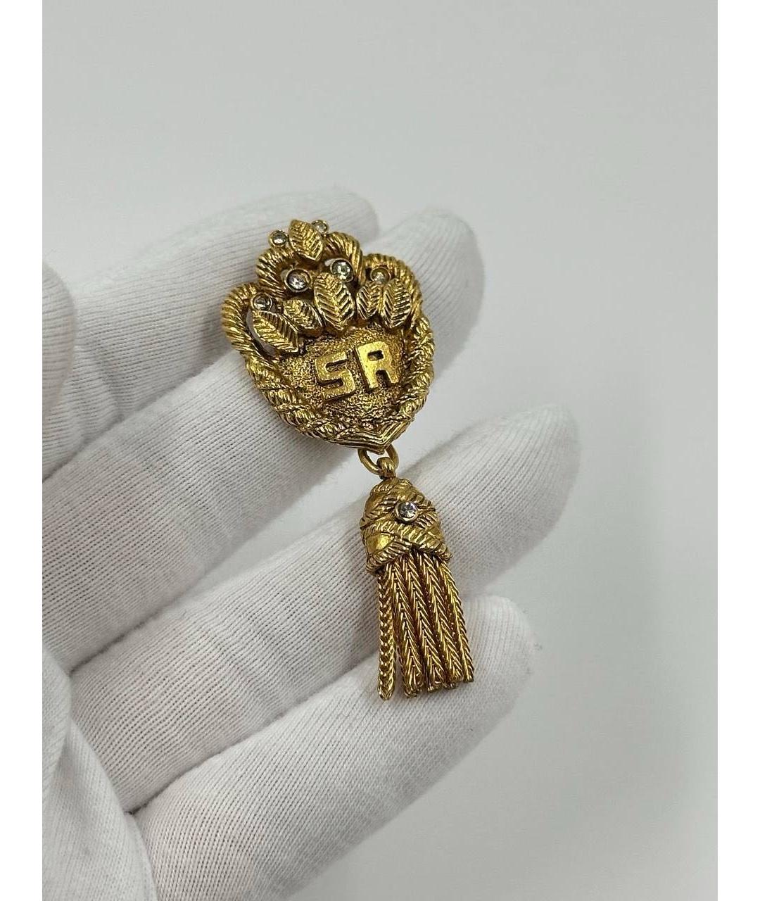 SONIA RYKIEL Золотая позолоченная булавка / брошь, фото 2