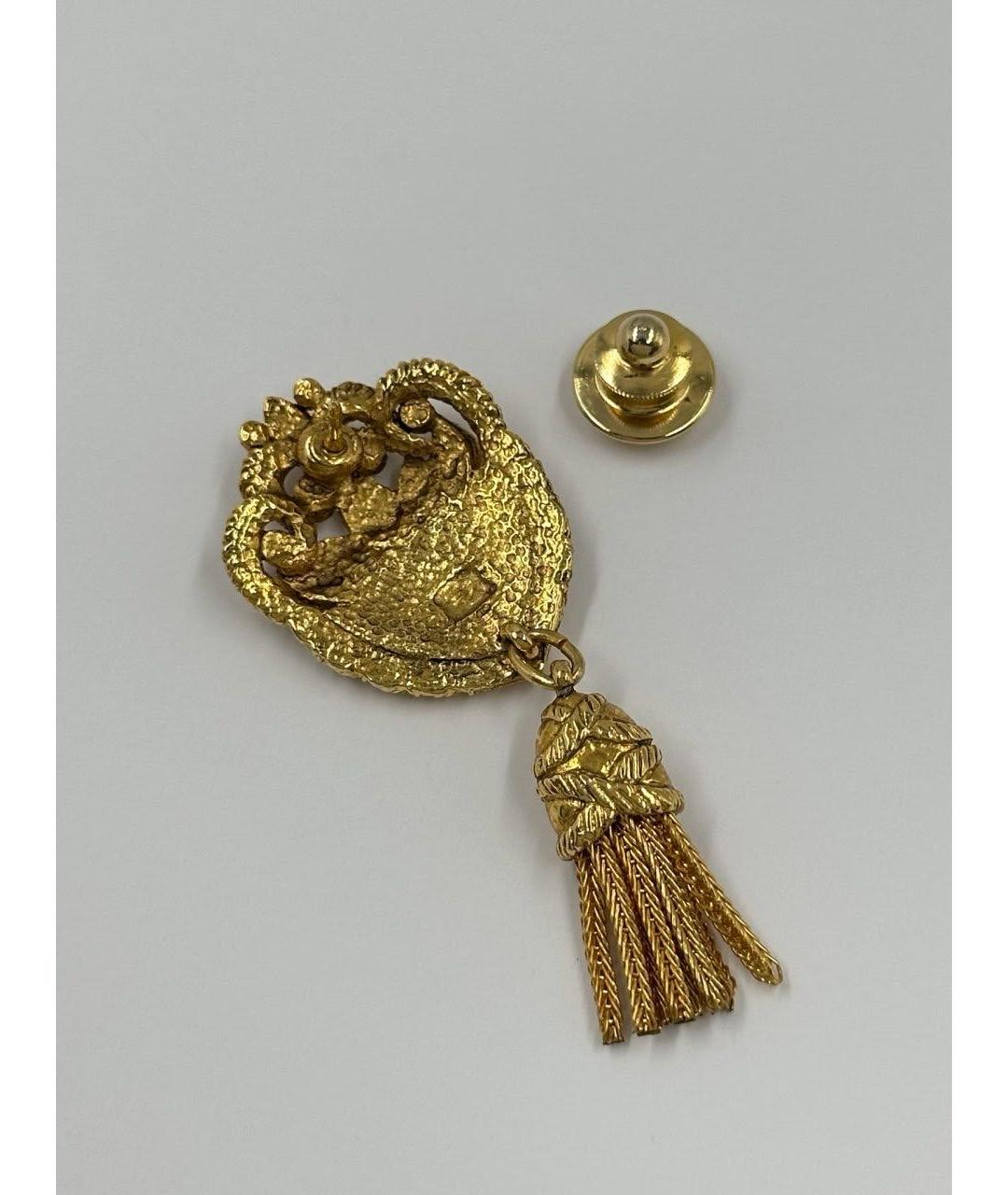 SONIA RYKIEL Золотая позолоченная булавка / брошь, фото 4