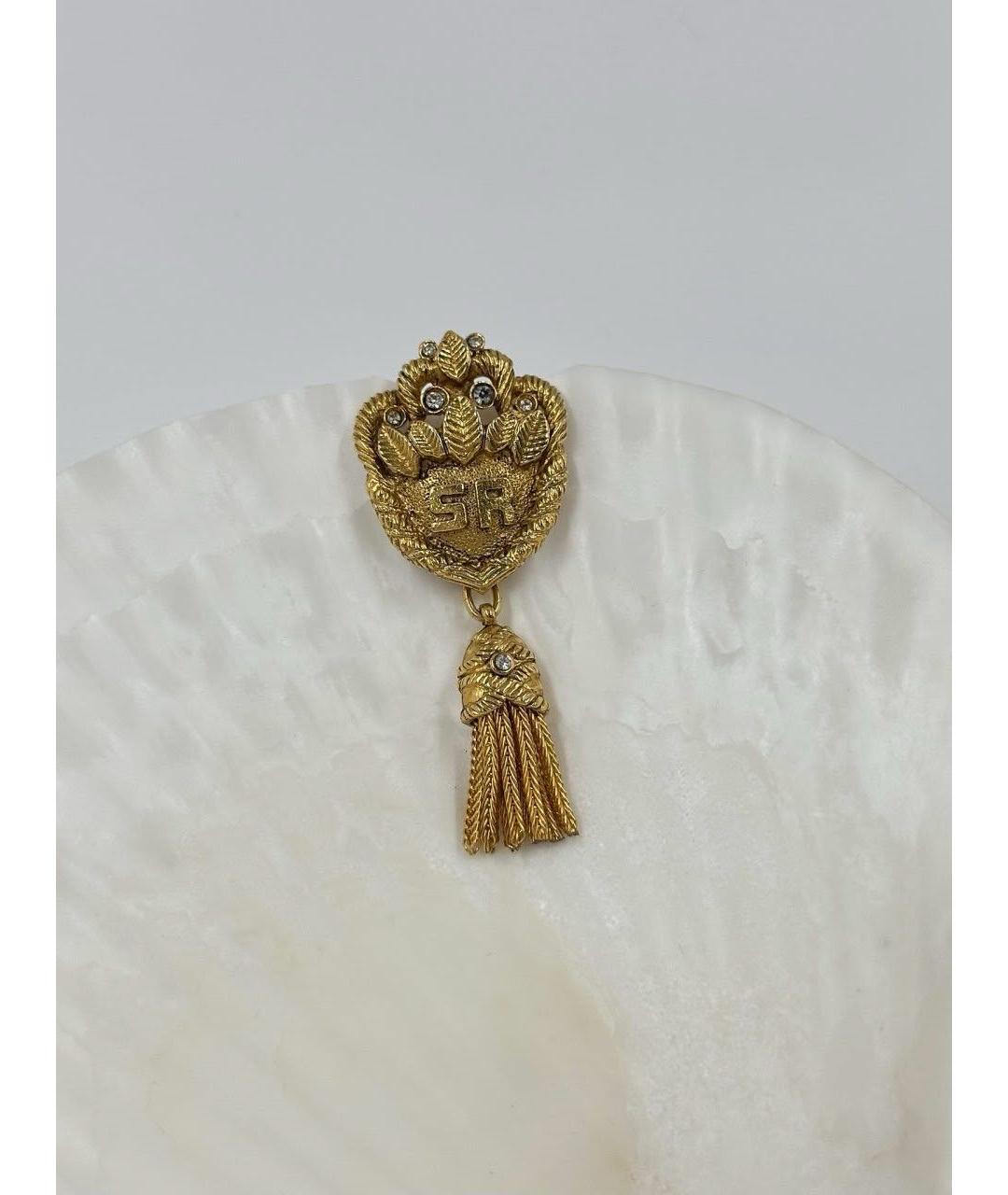 SONIA RYKIEL Золотая позолоченная булавка / брошь, фото 5