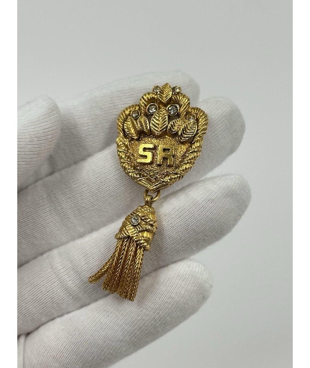 SONIA RYKIEL Золотая позолоченная булавка / брошь, фото 3
