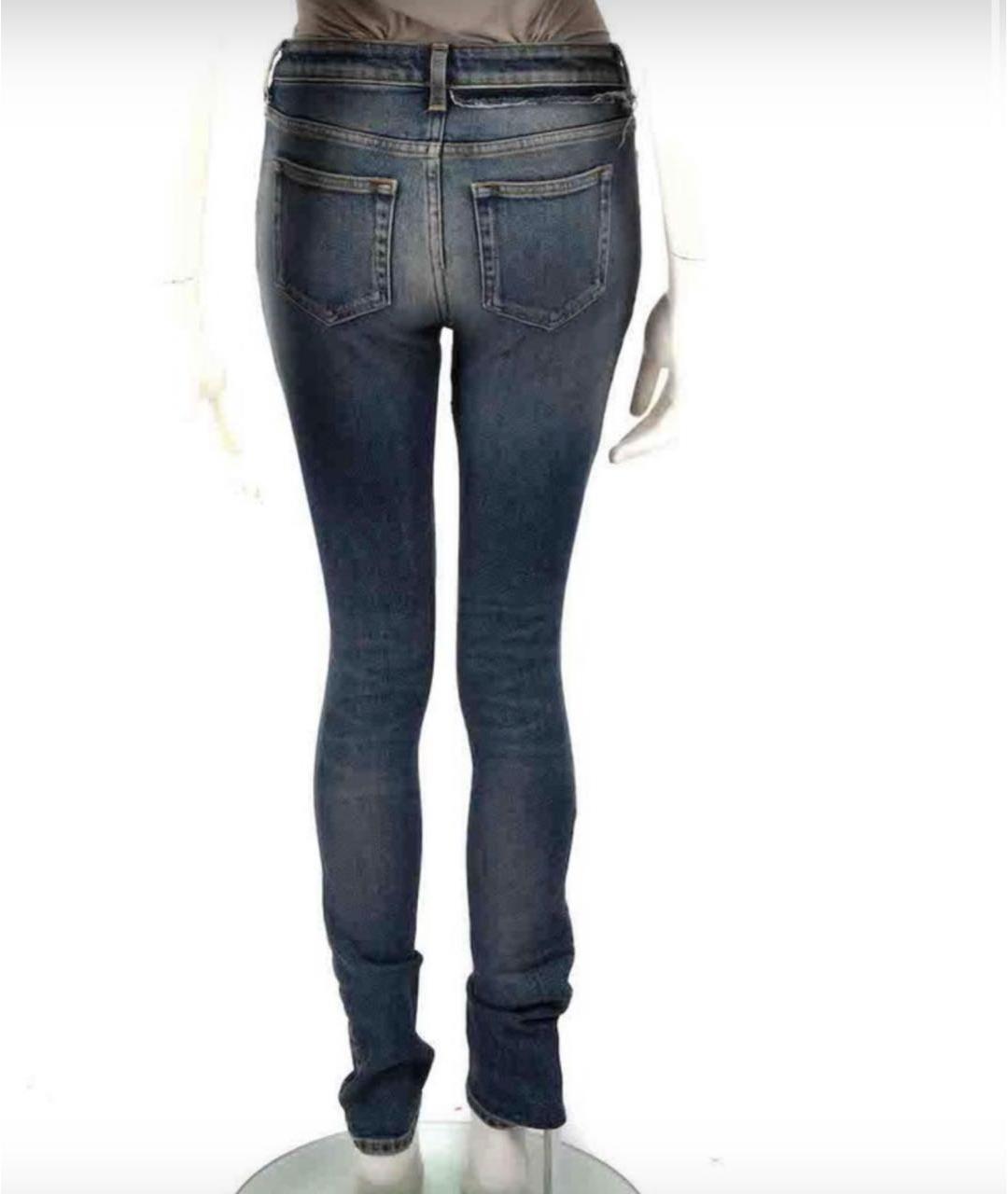 SAINT LAURENT Синие хлопковые джинсы слим, фото 8