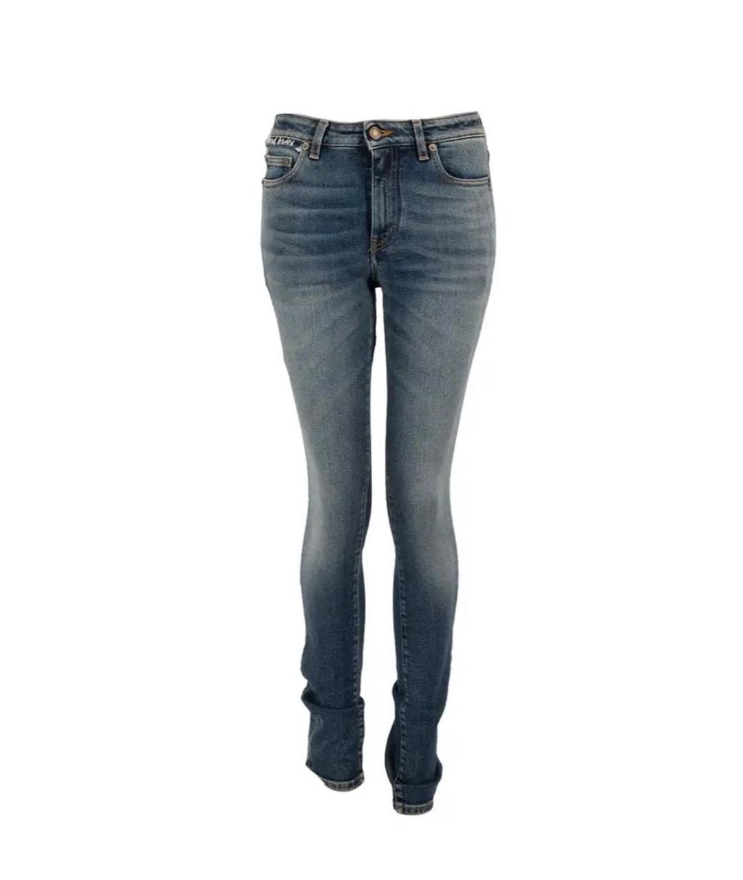 SAINT LAURENT Синие хлопковые джинсы слим, фото 1