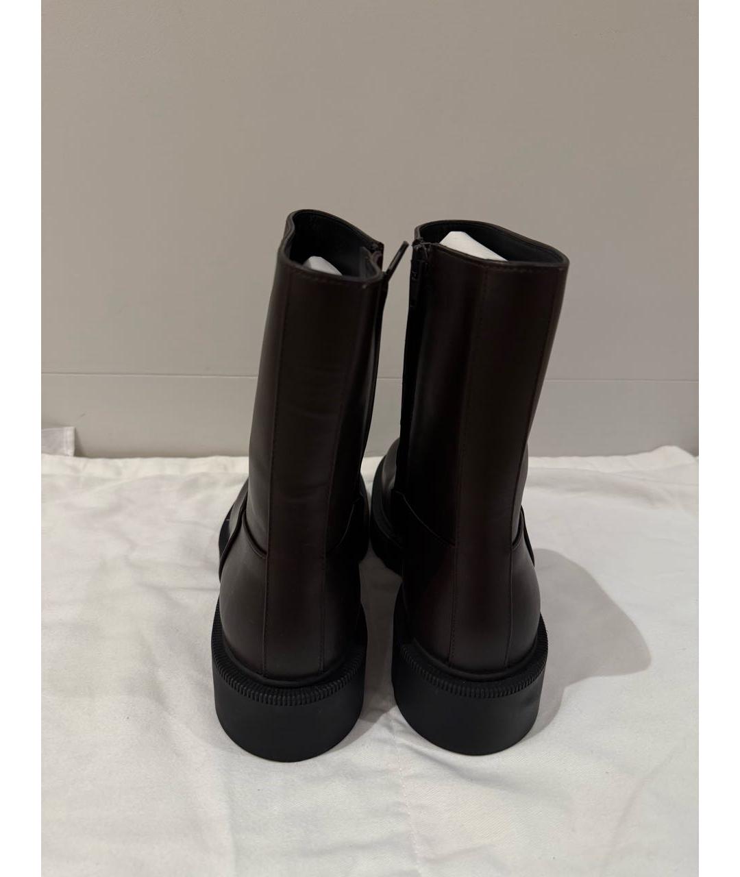 THE ROW Коричневые кожаные ботинки, фото 4