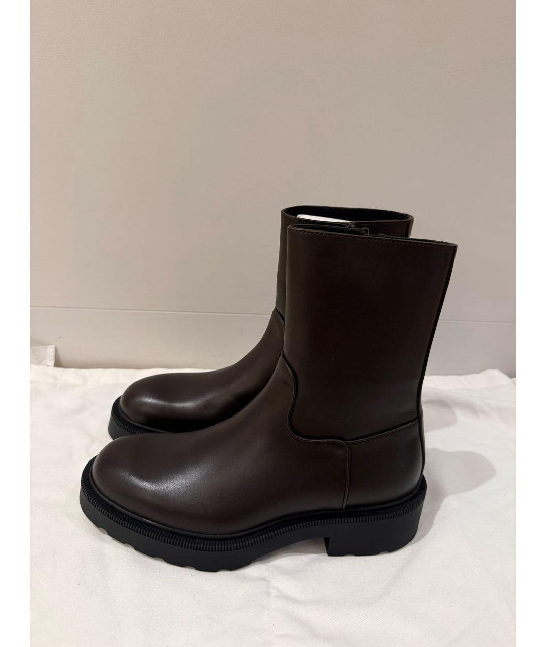 THE ROW Коричневые кожаные ботинки, фото 5