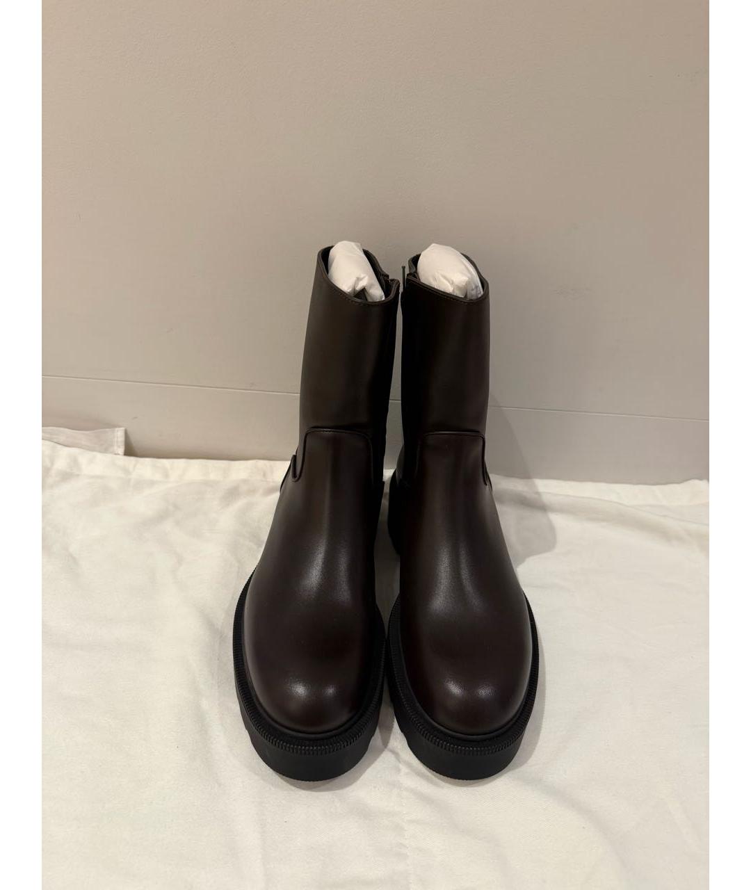 THE ROW Коричневые кожаные ботинки, фото 2