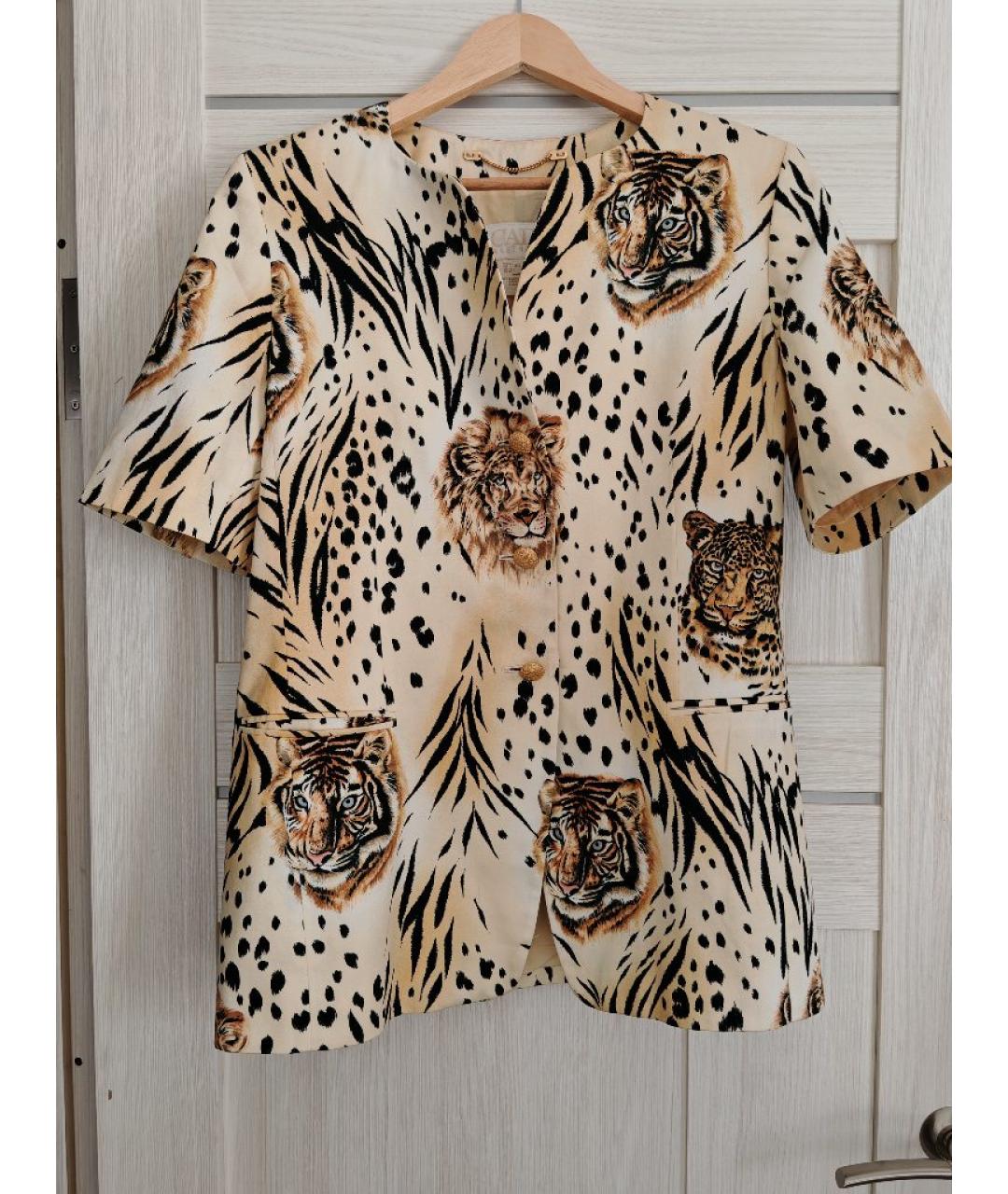 ESCADA Желтый хлопковый жакет/пиджак, фото 10