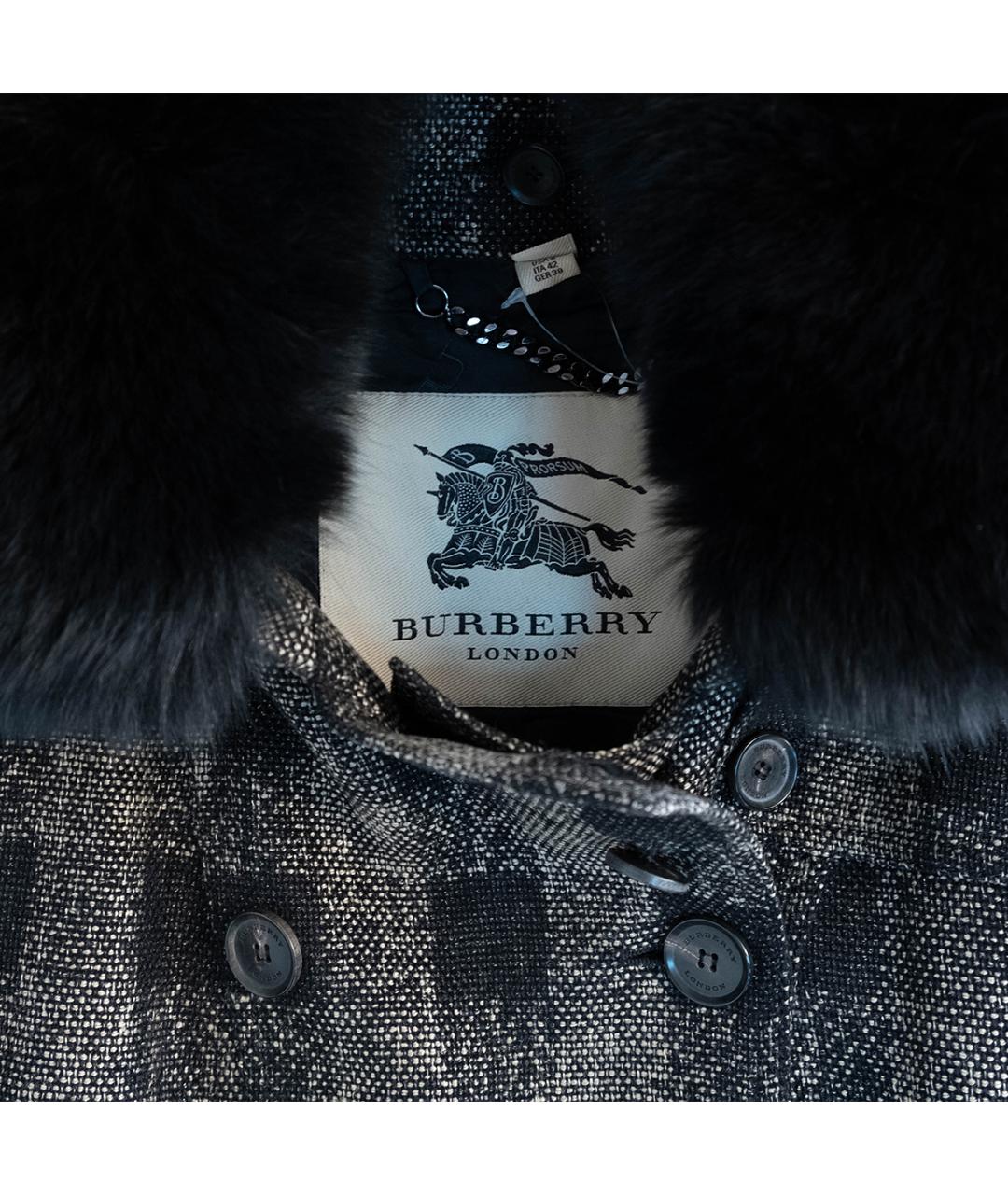 BURBERRY Черное пальто, фото 3