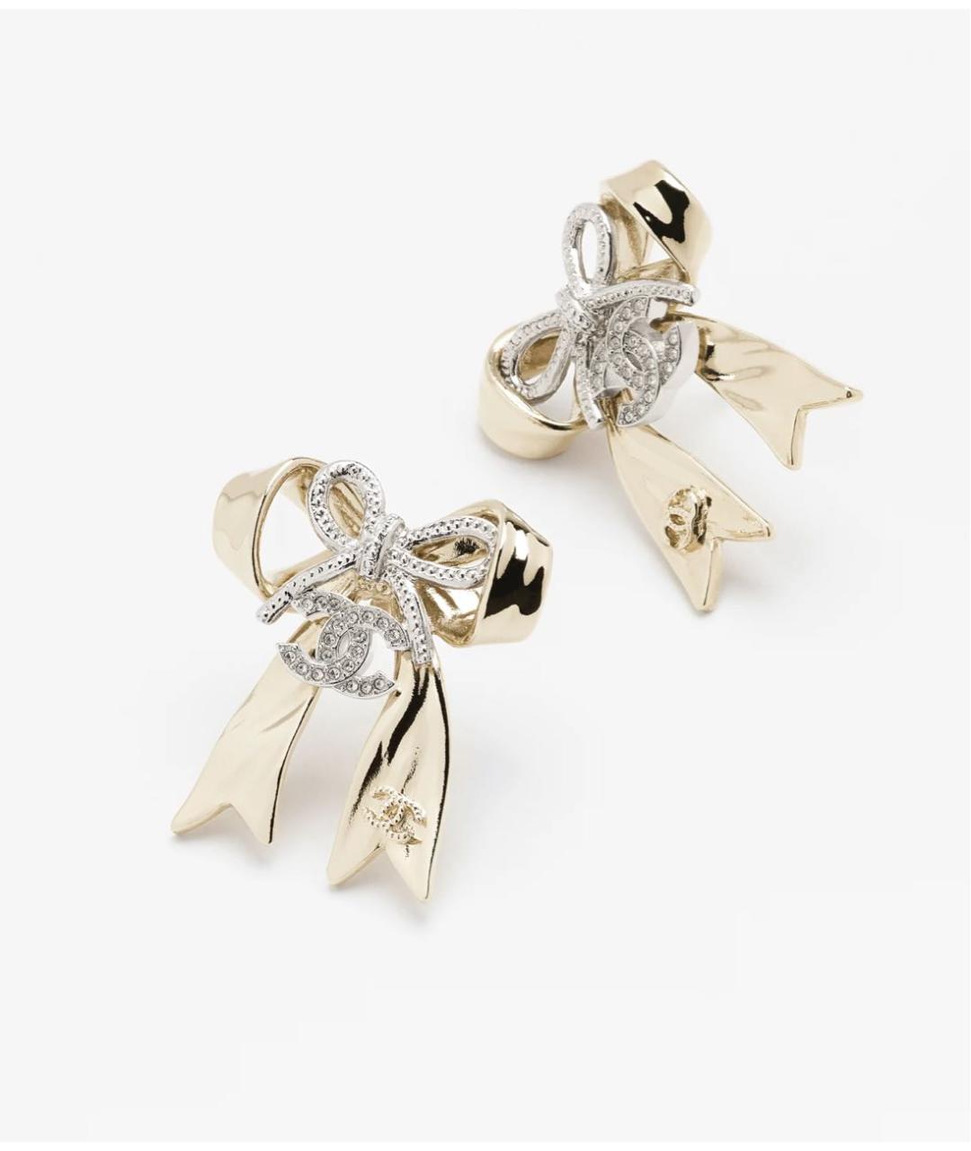 CHANEL Серебряные металлические серьги, фото 3