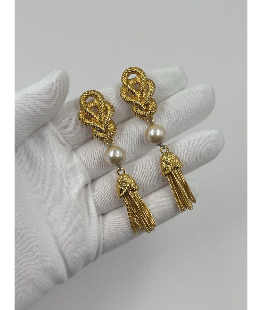 SONIA RYKIEL Золотые позолоченные клипсы, фото 3