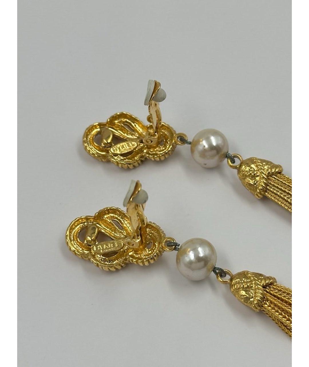 SONIA RYKIEL Золотые позолоченные клипсы, фото 6