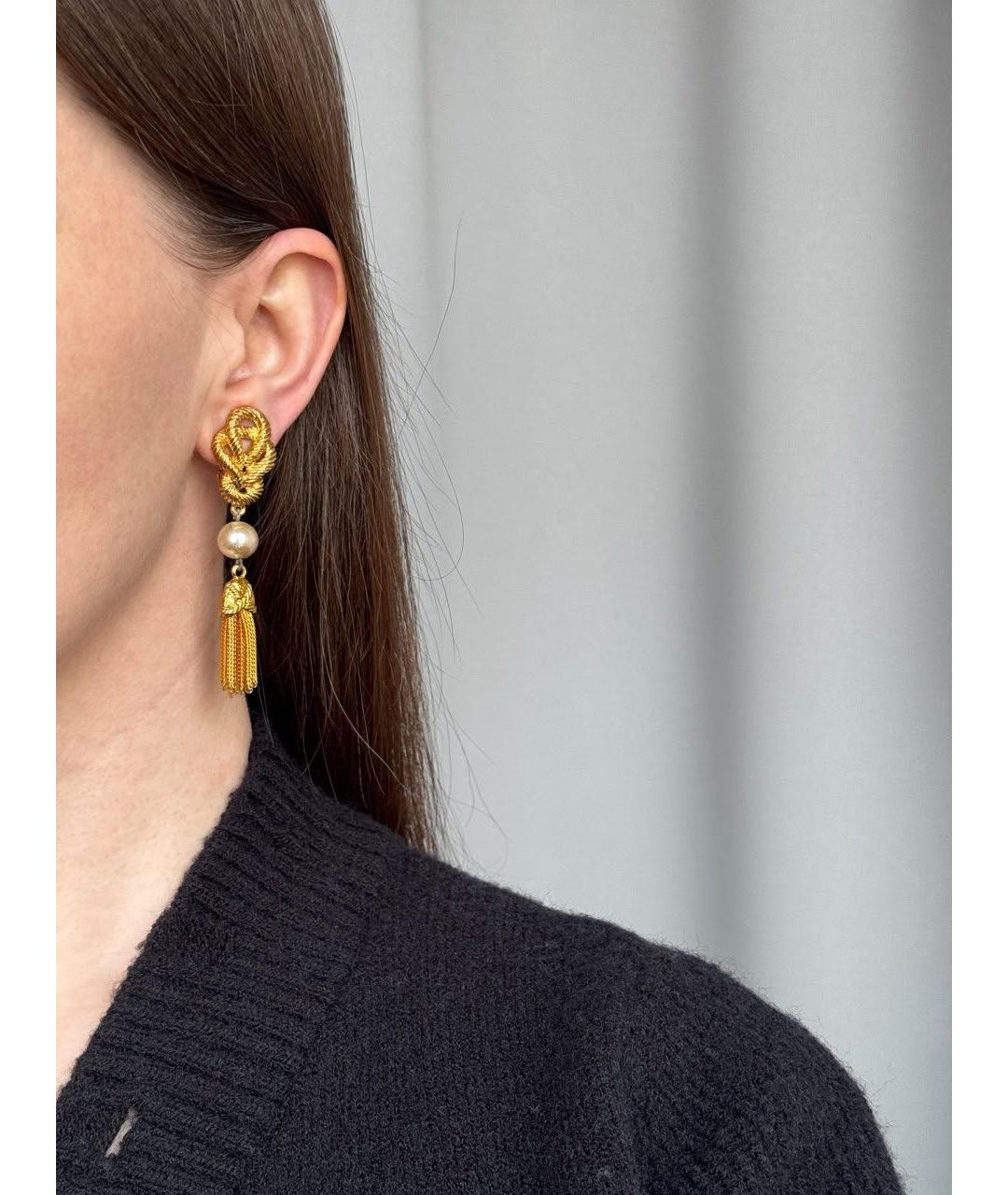 SONIA RYKIEL Золотые позолоченные клипсы, фото 7