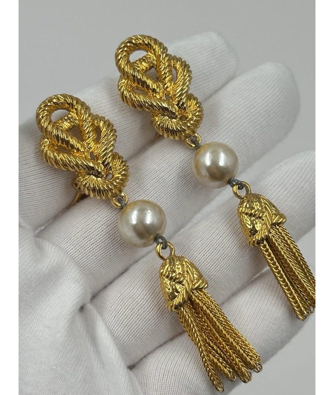 SONIA RYKIEL Золотые позолоченные клипсы, фото 4