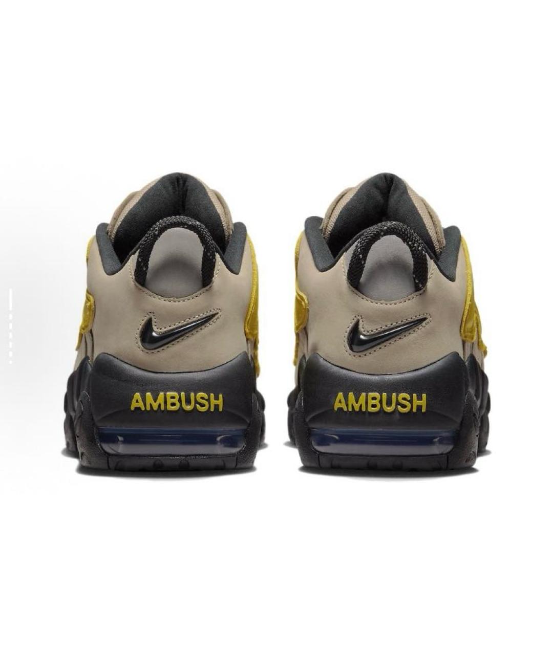 NIKE Бежевые кожаные кроссовки, фото 5