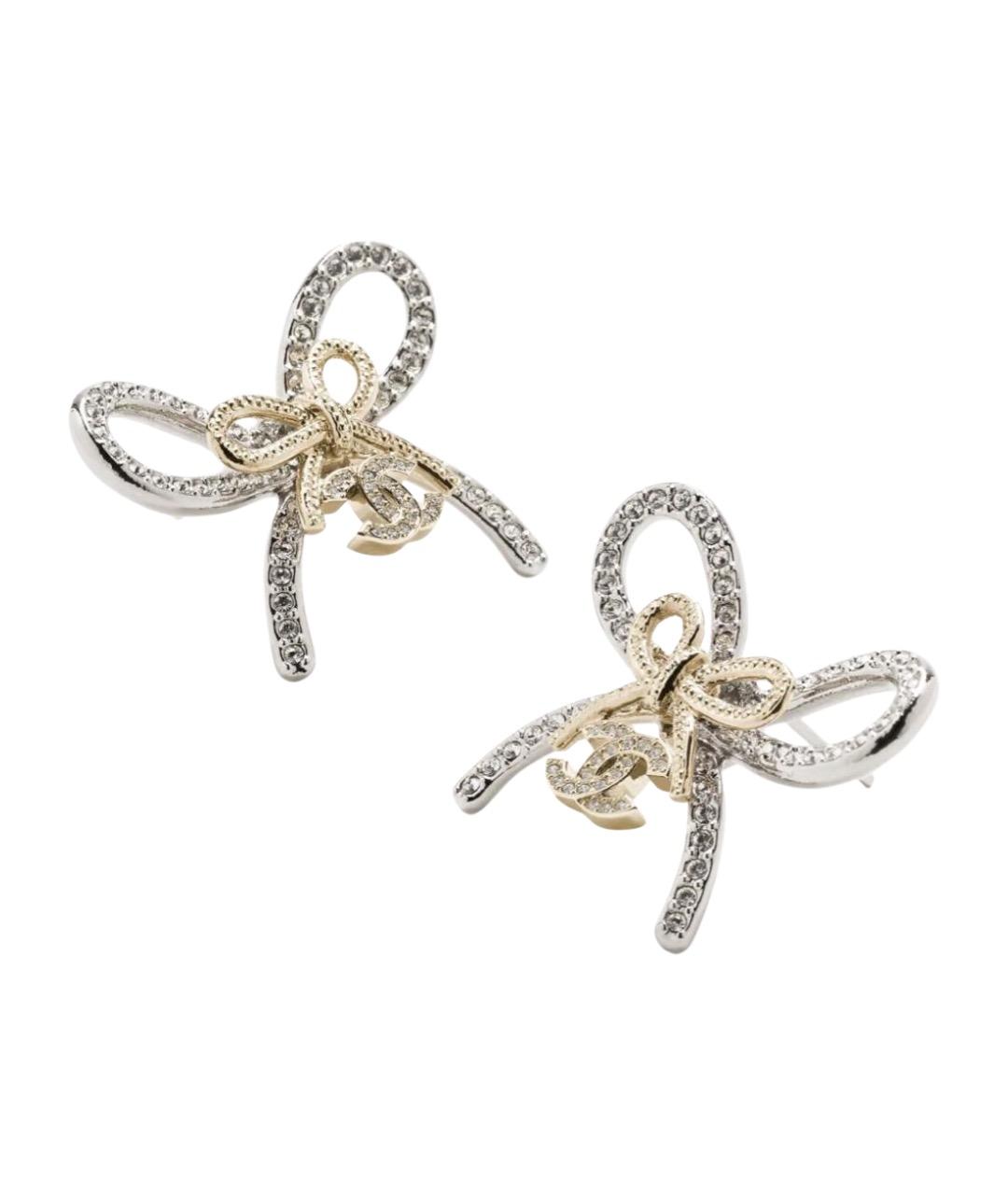 CHANEL Серебряные металлические серьги, фото 1