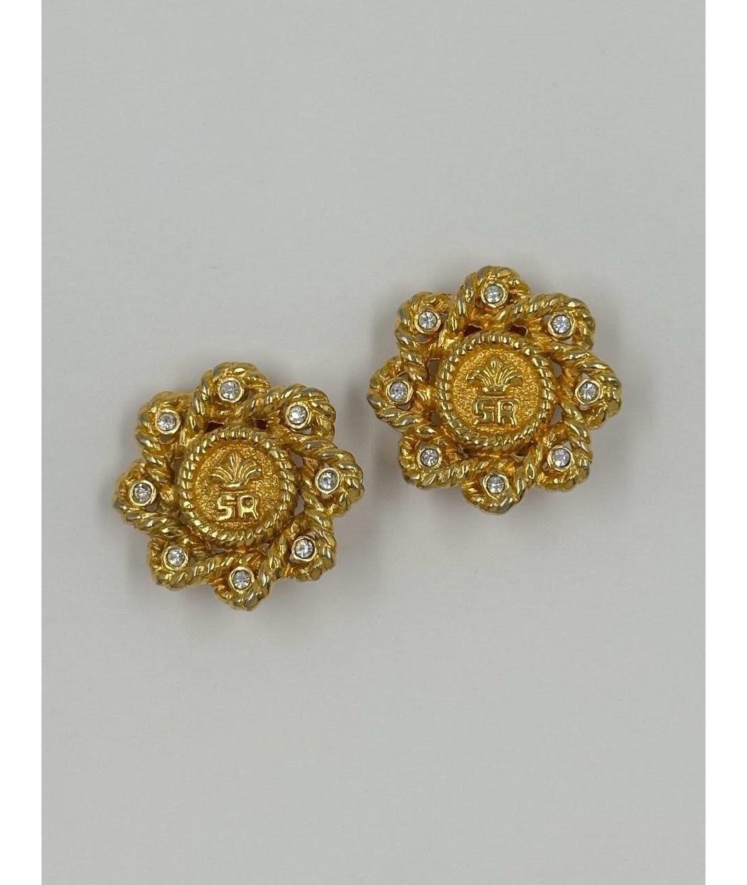 SONIA RYKIEL Золотые позолоченные клипсы, фото 7