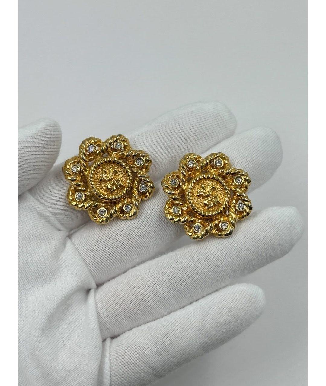 SONIA RYKIEL Золотые позолоченные клипсы, фото 3