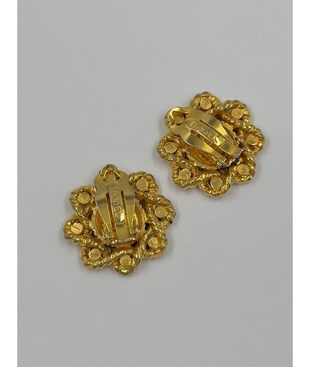 SONIA RYKIEL Золотые позолоченные клипсы, фото 4