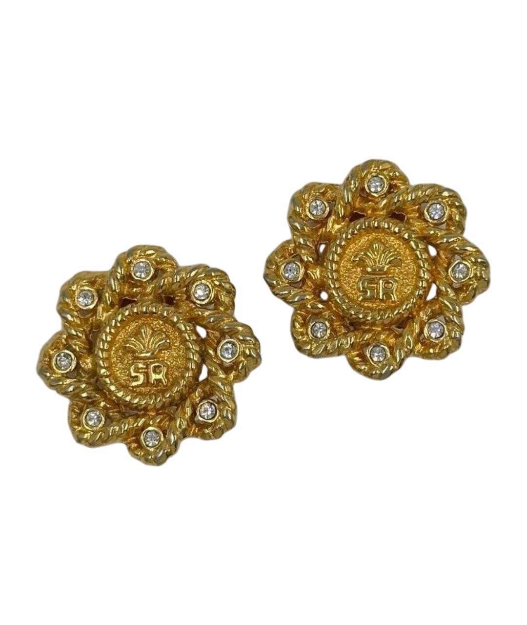 SONIA RYKIEL Золотые позолоченные клипсы, фото 1