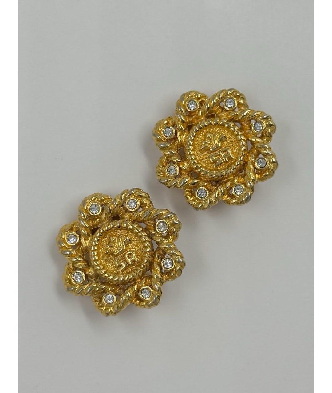 SONIA RYKIEL Золотые позолоченные клипсы, фото 2