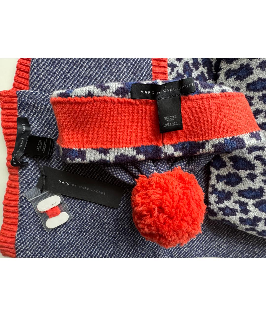 MARC BY MARC JACOBS Синяя шерстяная шапка, фото 3