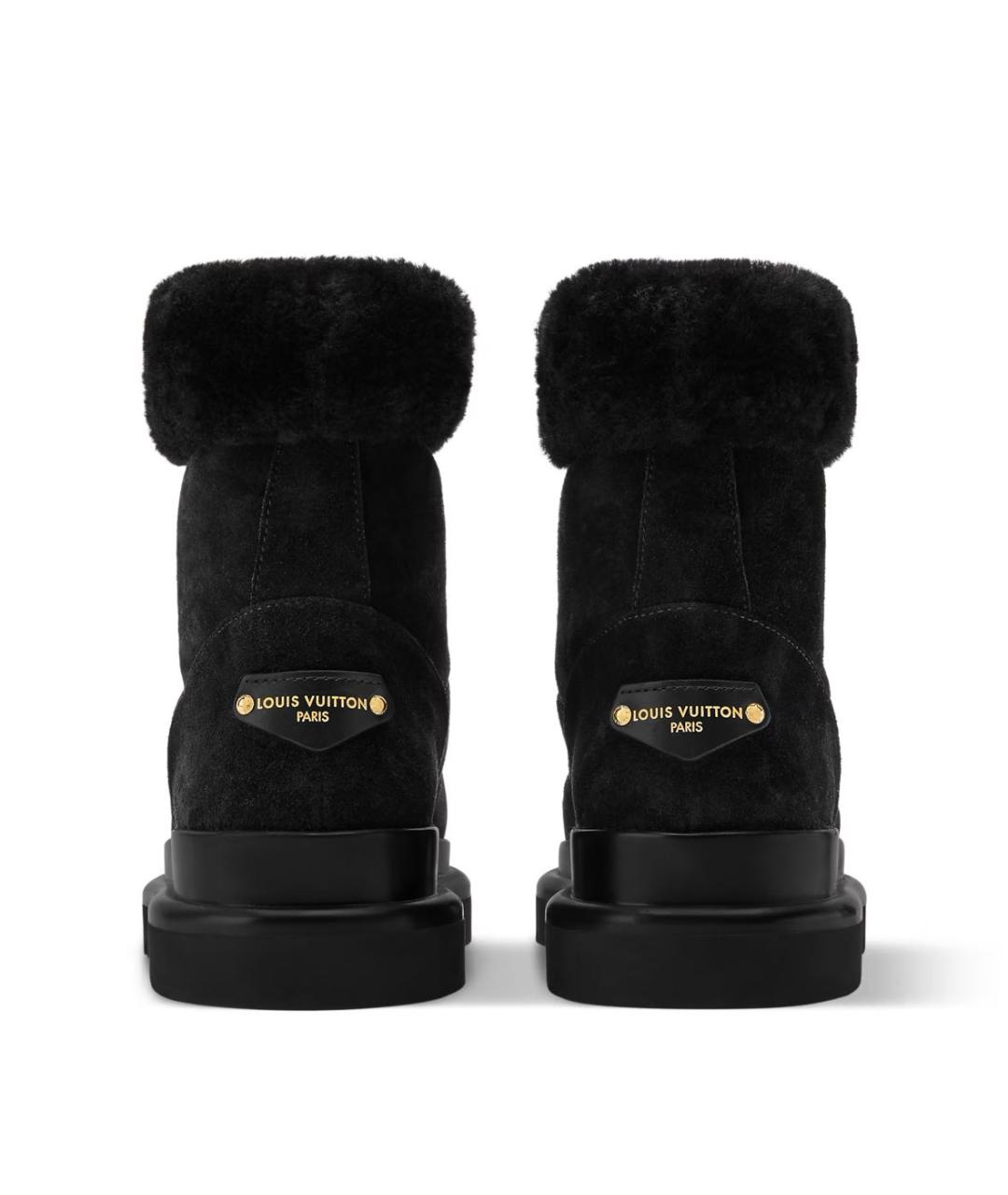 LOUIS VUITTON Черные кожаные ботинки, фото 4