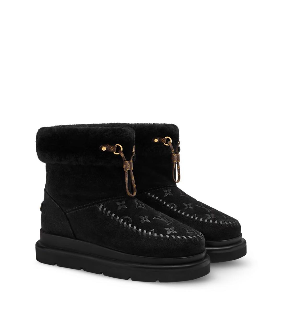 LOUIS VUITTON Черные кожаные ботинки, фото 6