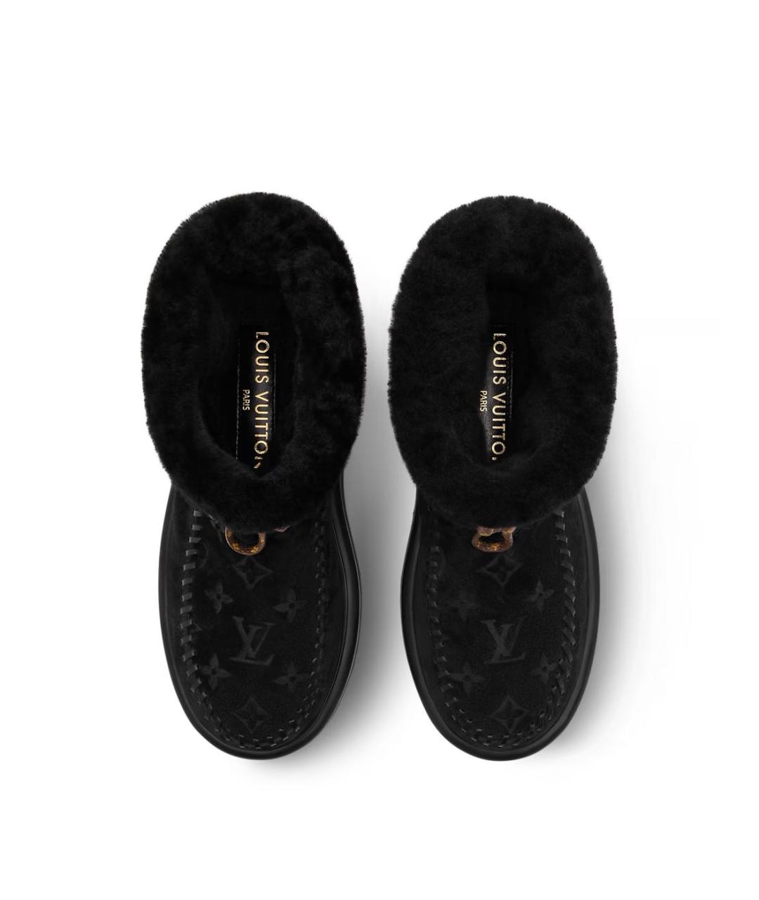 LOUIS VUITTON Черные кожаные ботинки, фото 3