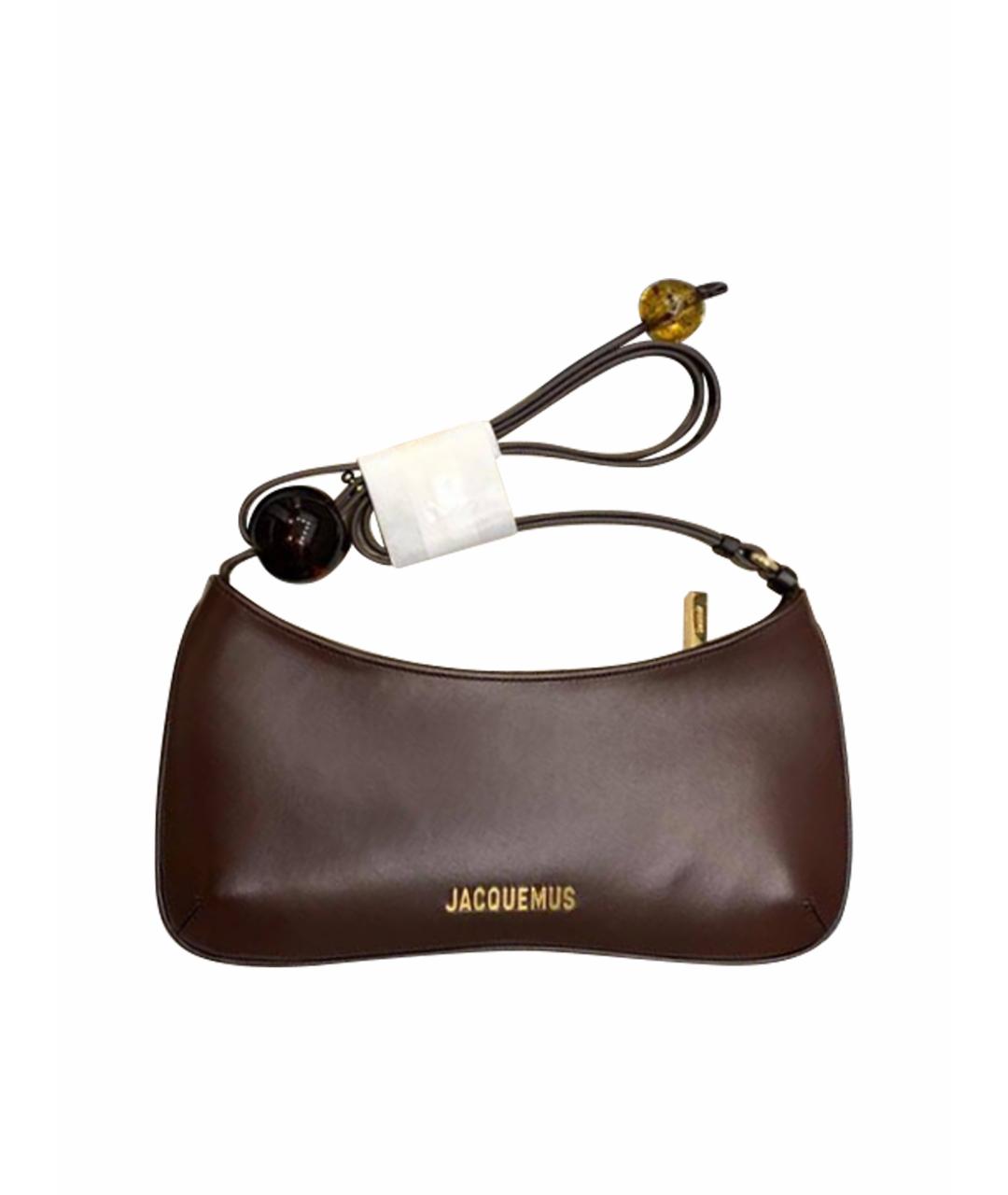 JACQUEMUS Коричневая кожаная сумка через плечо, фото 1