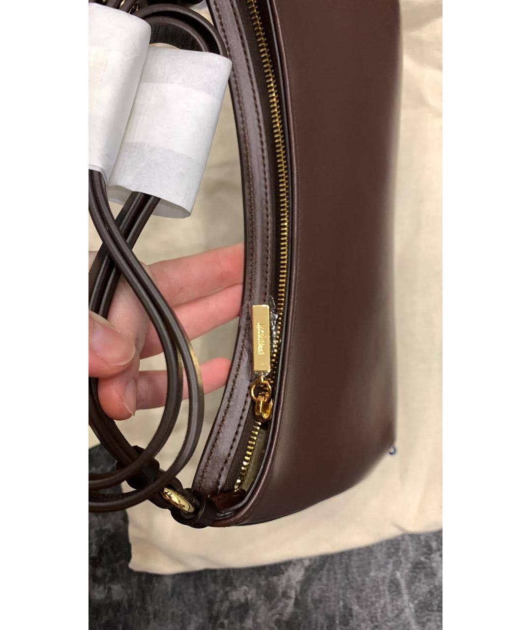 JACQUEMUS Коричневая кожаная сумка через плечо, фото 4