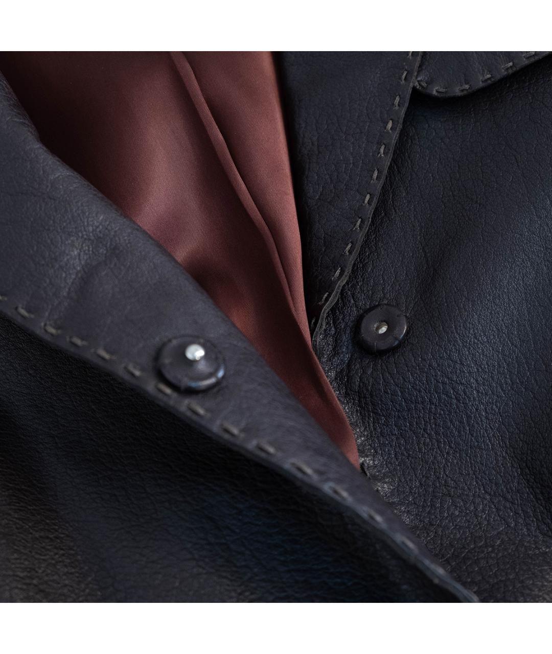 FENDI Коричневый кожаный тренч/плащ, фото 4