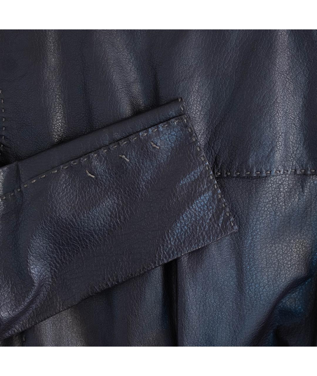 FENDI Коричневый кожаный тренч/плащ, фото 5