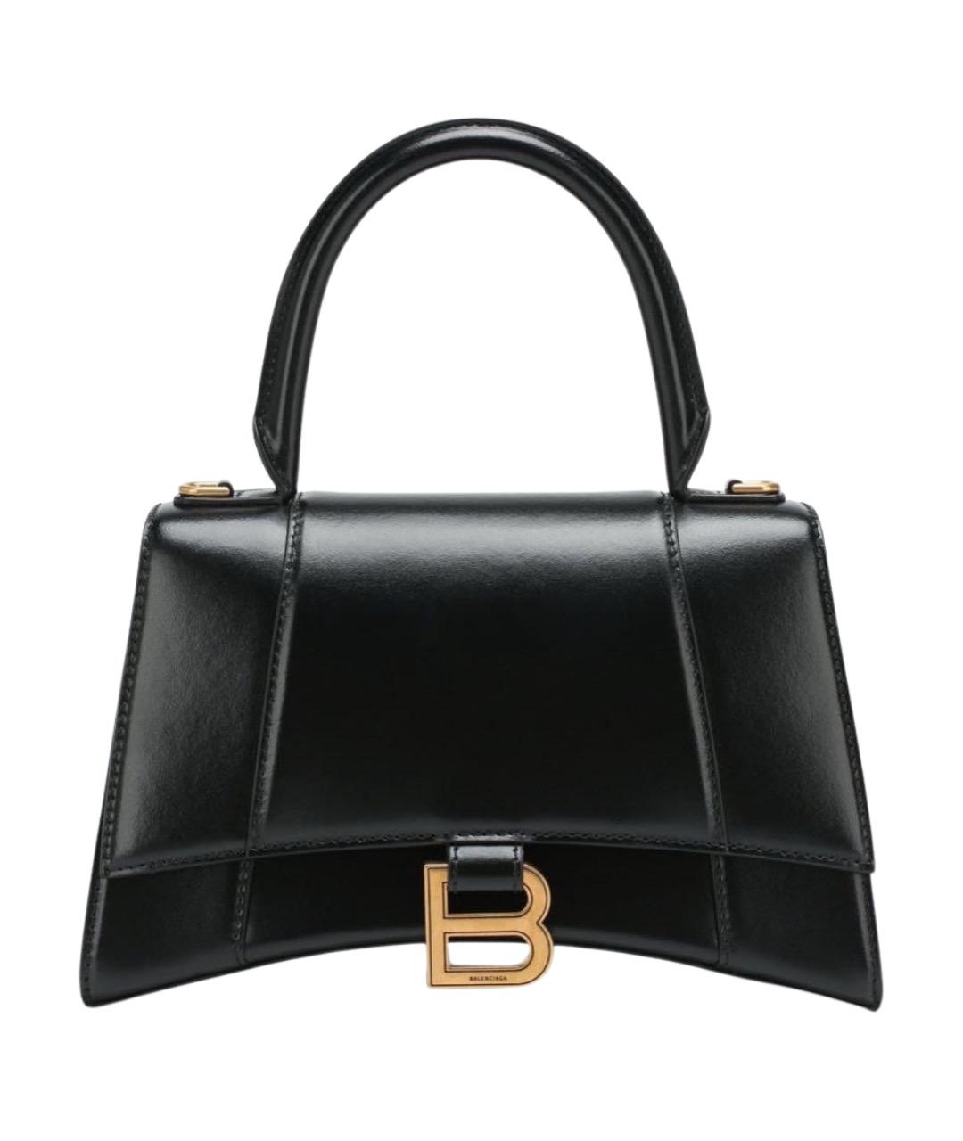 BALENCIAGA Черная кожаная сумка с короткими ручками, фото 1