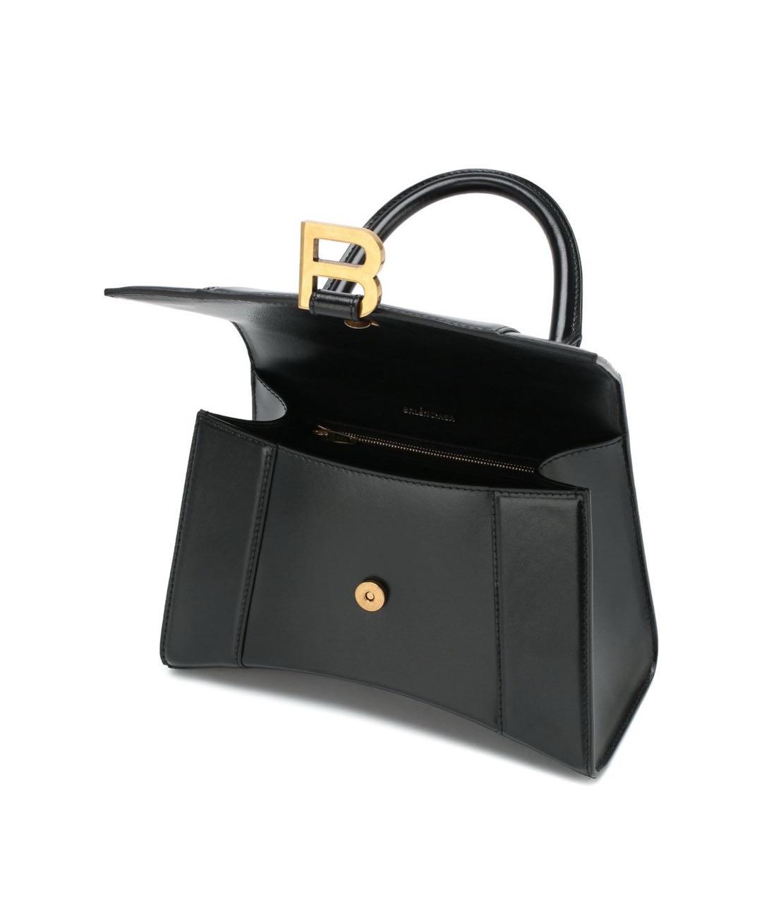 BALENCIAGA Черная кожаная сумка с короткими ручками, фото 6