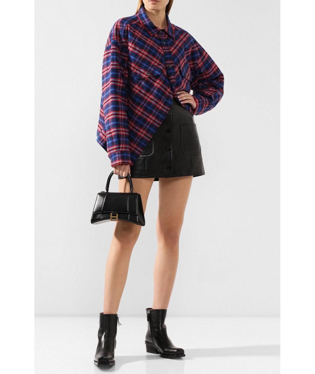 BALENCIAGA Черная кожаная сумка с короткими ручками, фото 3