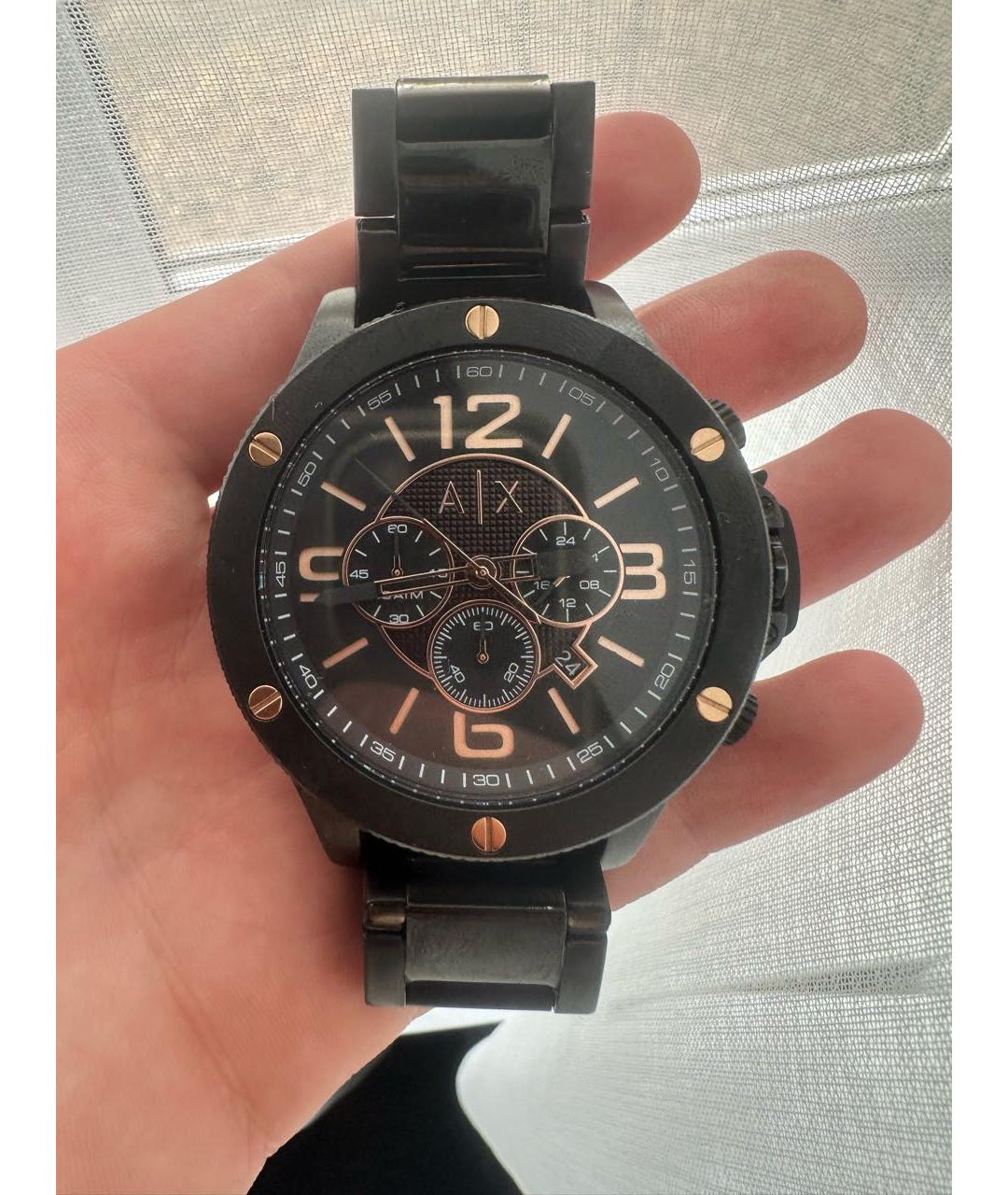 ARMANI EXCHANGE Черные стальные часы, фото 6