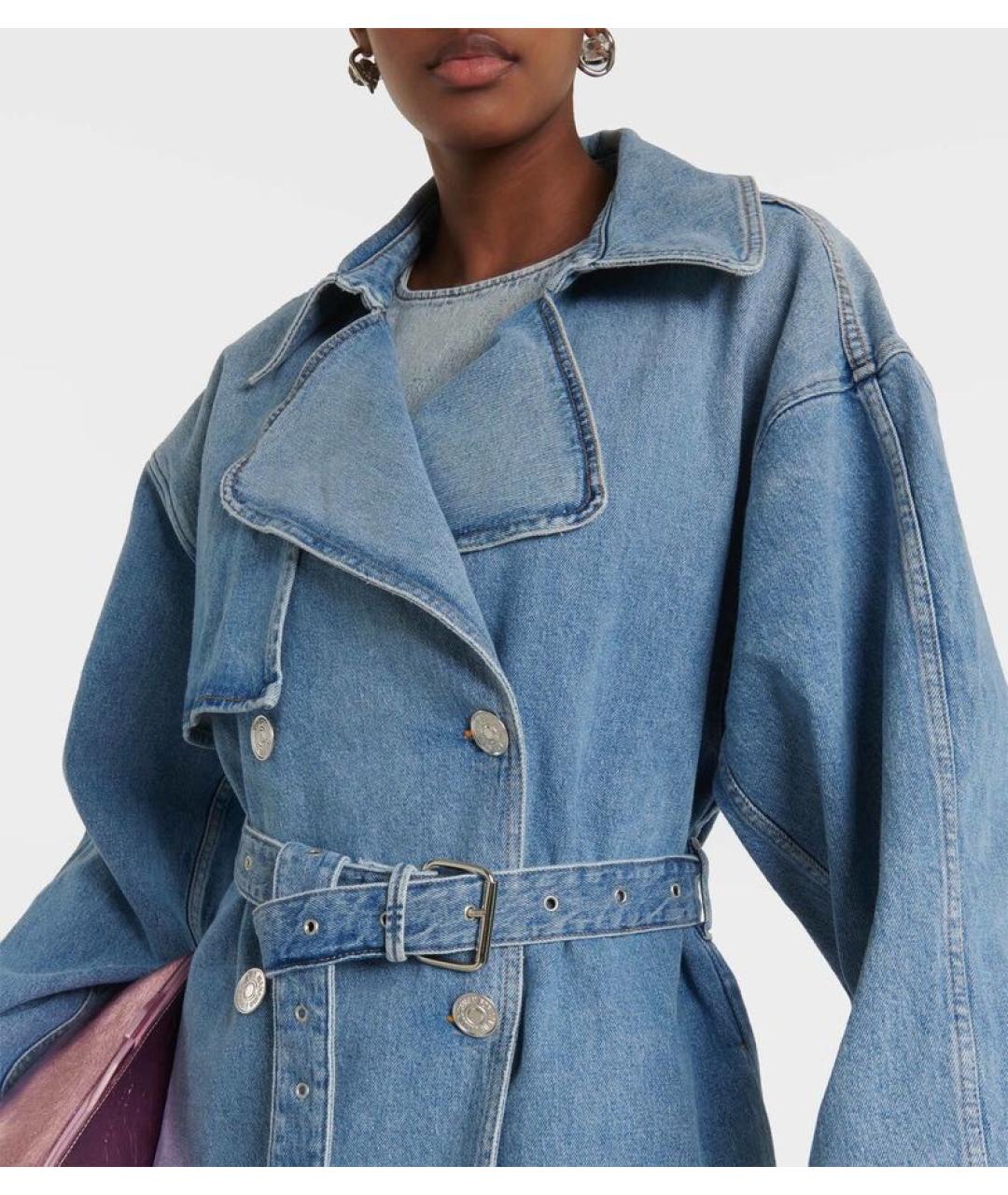 7 FOR ALL MANKIND Синий деним тренч/плащ, фото 2