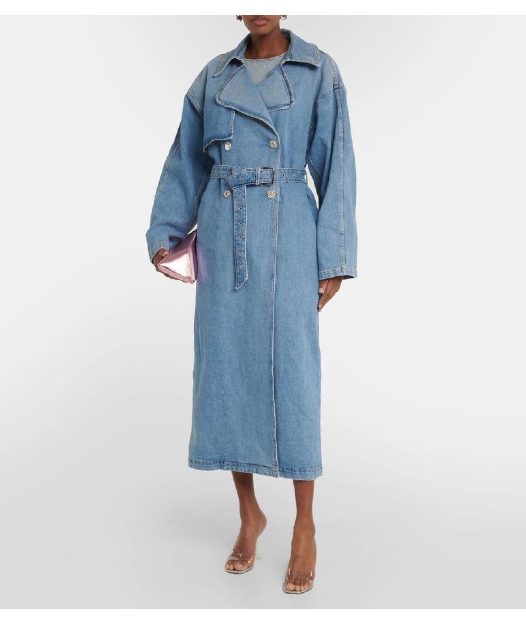 7 FOR ALL MANKIND Синий деним тренч/плащ, фото 3