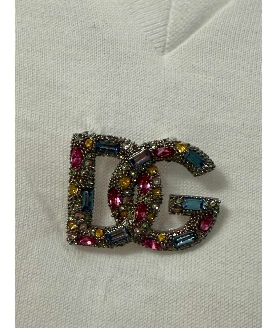 DOLCE&GABBANA Белая хлопковая футболка, фото 2