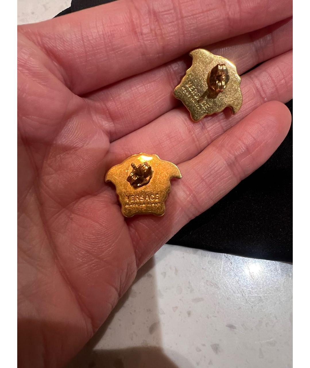 VERSACE Золотые металлические серьги, фото 4